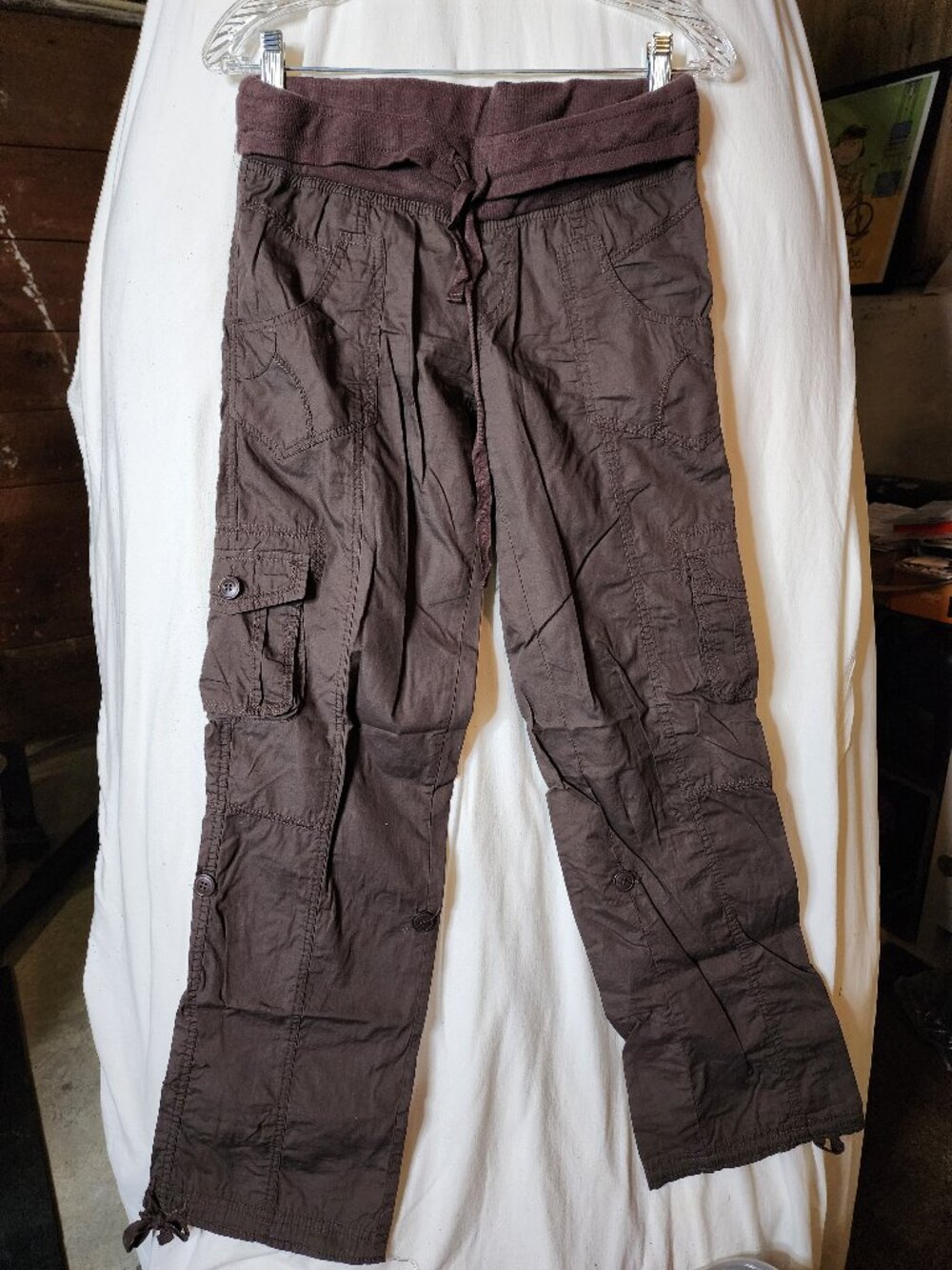 Almost Famous Brown Adjustable Length Cargo Pants